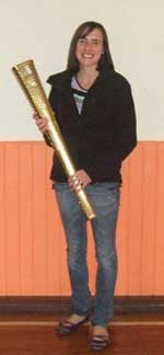 olympic torch in glenfarg village hall